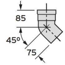 VAILLANT - Kolano 45 dn 80 (2 sztuki)