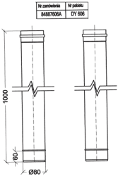 DY 606 Rura ø 80 L=1000 (2szt.)